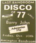 30/12/77 - Last Bandroom Disco of ‘77, DJ Barry John, Amington Band Room