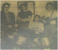 The Interviews...bringing the sixties sound up-to-date. From left to right are: Pete Williams, Paul King (Kink), Steve Parkin and Steve Holland.