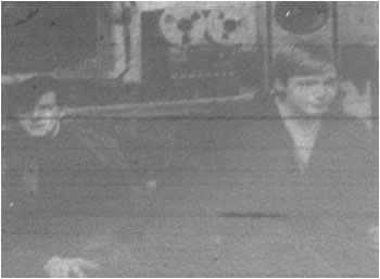 Those Attractive Magnets' songwriting partnership Rikk Quay (left) and Andy Baldwin (right) take a breather at the Steve Adams Studio.