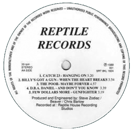 The first album put together by Lichfield Studio ‘The Reptile House’. It featured 10 bands including our very own Catch 23 and Never Say Die at a knockdown price of just £2.50