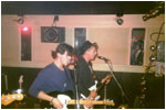 Bash Out The Odd appearing live at Tamworth venue LAKINS (Castle Hotel) in December 1989. It shows Mark Brindley and guitarist Pete Woodward. Pic: Joanne Cook.