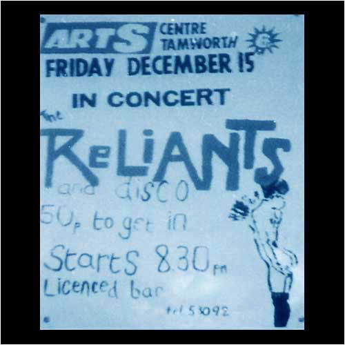 The posters for the gig were printed by Jed Moore in pink, yellow, blue and green. Ed and Vince spent many an hour paste brush and bucket in hand plastering the town, unwittingly covering Flash Harry posters.